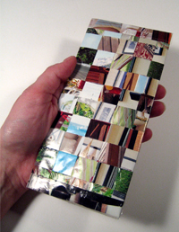 Recycled junk mail checkbook cover